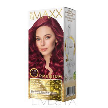 Фарба для волосся MAXX Deluxe 5.65 Гранатово-червоний, 50 мл+50 мл+10 мл 469214 фото