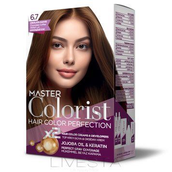 Фарба для волосся Master Colorist 6.7 Шоколадна кава, 2x50 мл+2x50 мл+10 мл 469214 фото