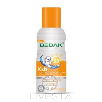 Солнцезащитная пенка для детей SPF 50+ Bebak, 150 мл 468250 фото