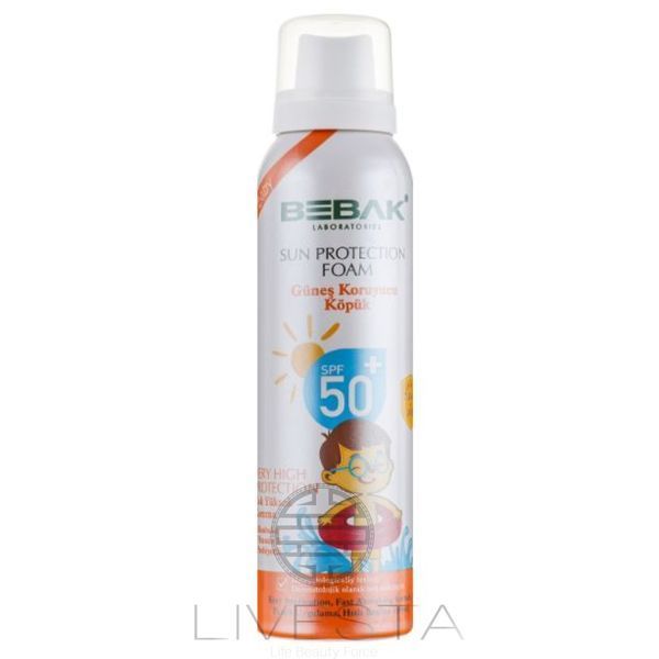 Сонцезахисна пінка для дітей SPF 50+ Bebak, 150 мл 468250 фото